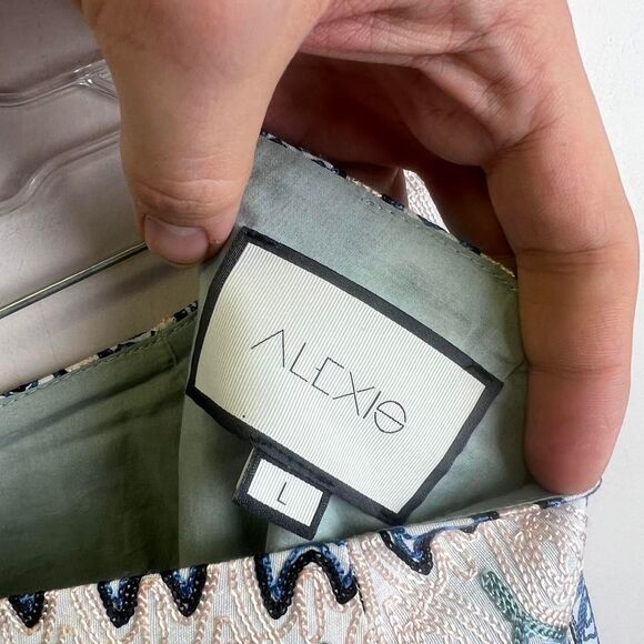 Alexis Blue and yellow Mini Skirt Size L - Picture 6 of 7